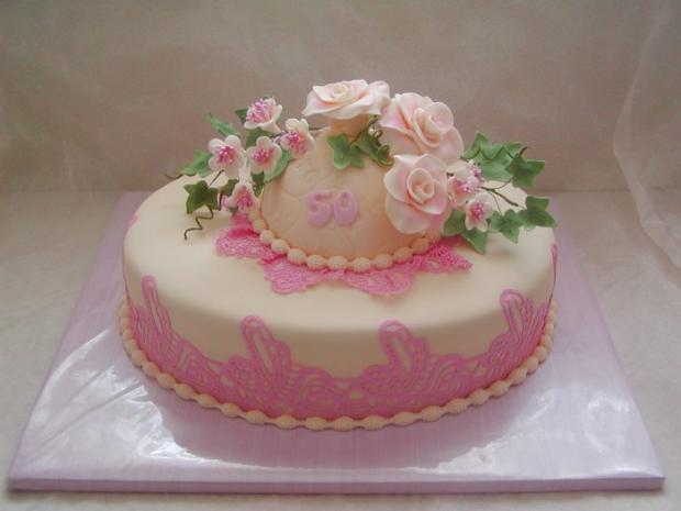 50, torta, Narodeninové torty 50, torta, Narodeninové torty, vanilkovo, 1