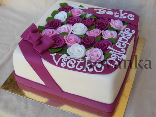 Krabička ruží, torta, Narodeninové torty Krabička ruží, torta, Narodeninové torty, novanka, 1