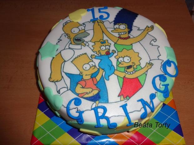 rodinka Simpsons, torta, Narodeninové torty rodinka Simpsons, torta, Narodeninové torty, sejka, 1