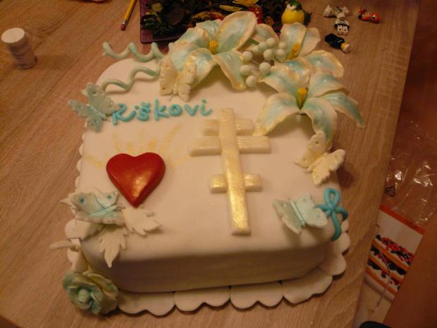 1. sv. príjímanie , torta, Torty na cirkevné sviatky, Stanislava Šestáková, 1