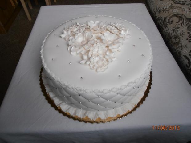 bielo - strieborná, torta, Narodeninové torty bielo - strieborná, torta, Narodeninové torty, nmiriam, 1