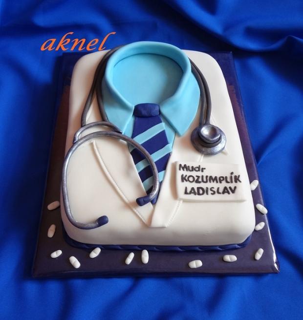 doktorský plášť s košilí, torta, Narodeninové torty doktorský plášť s košilí, torta, Narodeninové torty, aknel, 1