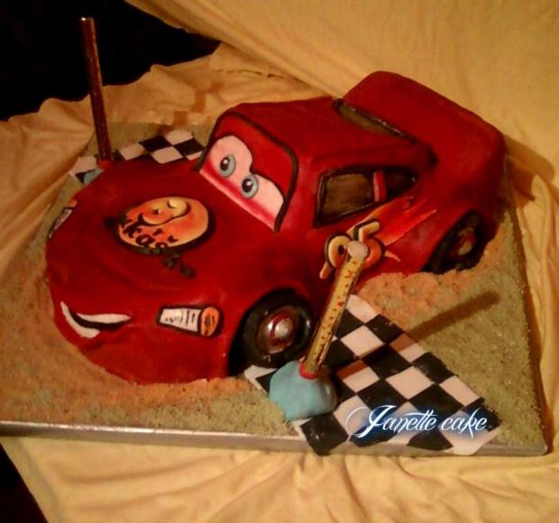 mcqueen bočný pohľad, torta, Torty autíčka, vláčiky, janette0207, 1