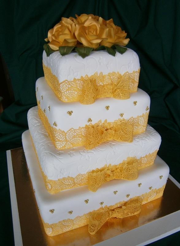 Zlatá svadobná, torta, Svadobné torty Zlatá svadobná, torta, Svadobné torty, KatkaRF, 1