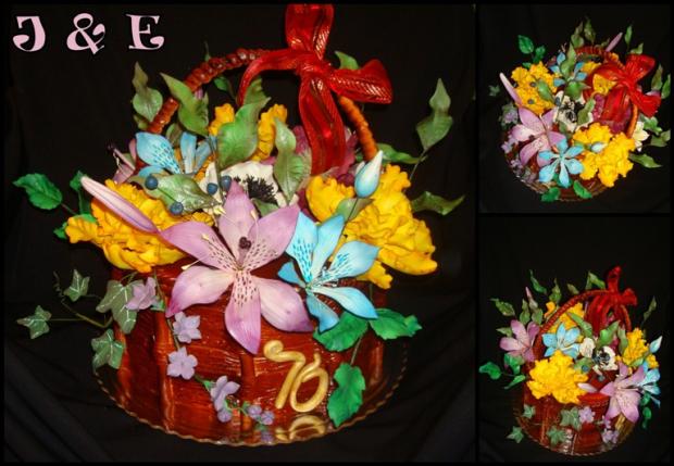 košík kvetov No3, torta, Janka.Bj, 1