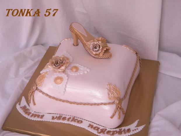 poduška s topánkou, torta, Narodeninové torty poduška s topánkou, torta, Narodeninové torty, Tonka 57, 1