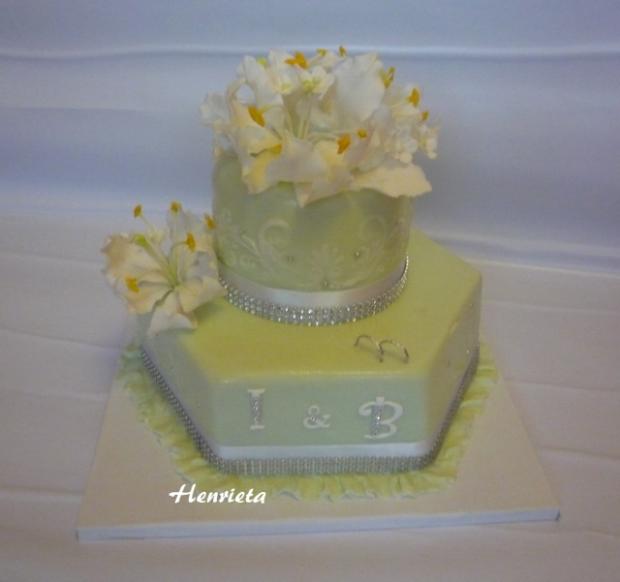svadobna s liliami, torta, Svadobné torty, henulka, 1