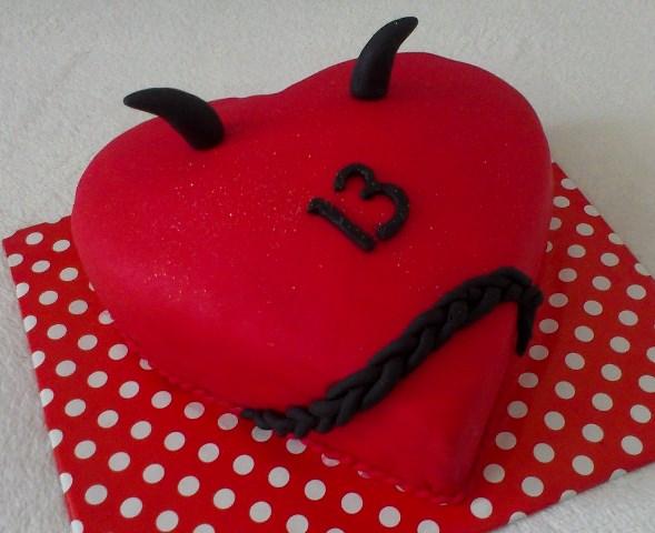 srdce pre čerticu, torta, Narodeninové torty, val38, 1