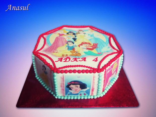 princezničky - s jedlou oblátkou, torta, Torty pre dievčatá princezničky - s jedlou oblátkou, torta, Torty pre dievčatá, anasul, 1