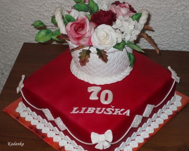 Košík s kyticou, torta, Narodeninové torty, Kadanka, 1