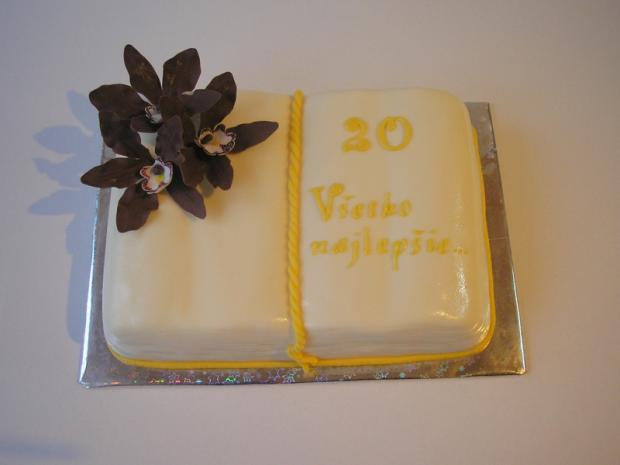 Kniha, torta, Narodeninové torty, rozlozna, 1