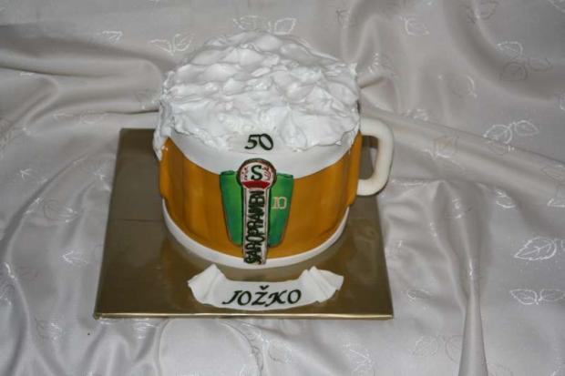 Pivový pohár, torta, Narodeninové torty Pivový pohár, torta, Narodeninové torty, stanula, 1