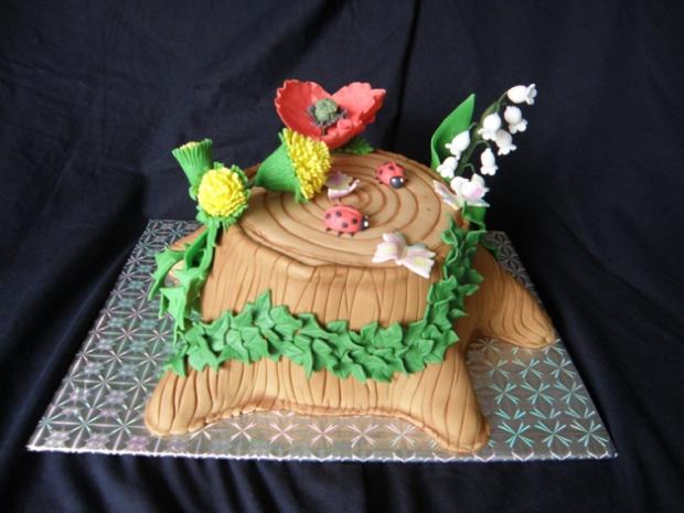 Pník s kvetinkami, torta, Narodeninové torty, Gagi32, 1