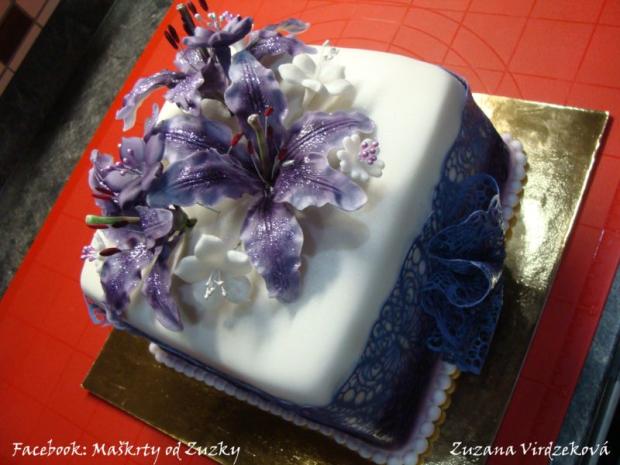 narodeninová s ľaliami, torta, Narodeninové torty, Zuziv, 1