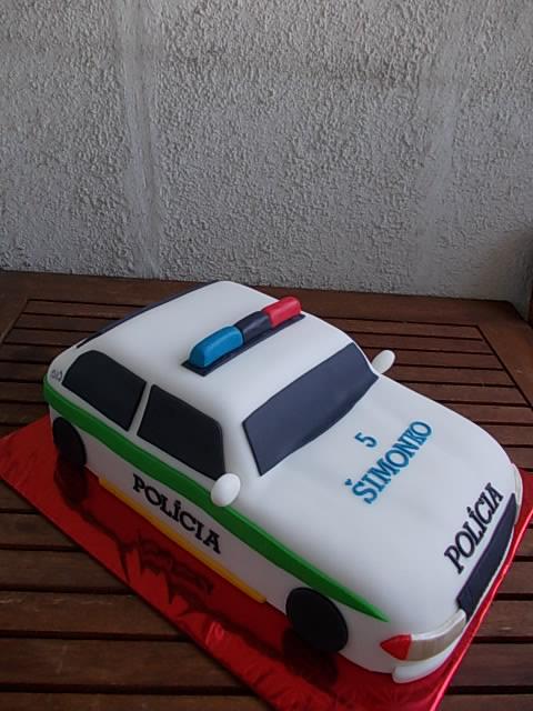 Auto Polícia, torta, Torty autíčka, vláčiky, kacarina, 1