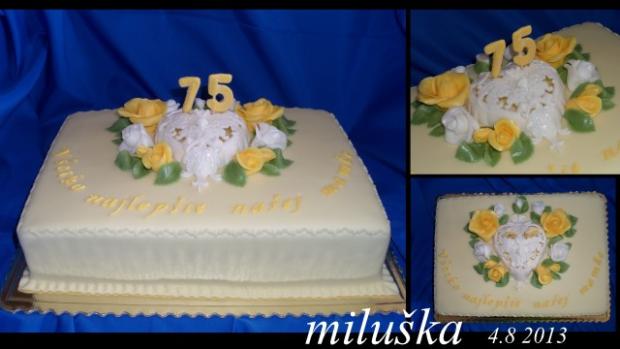 75.  sv.žltá, torta, Narodeninové torty, miluška, 1