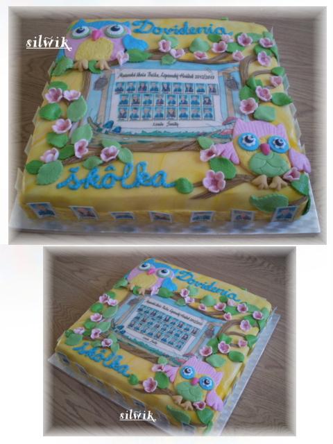 Rozlúčka s materskou školou, torta, Torty - škola, stužková, silwik, 1