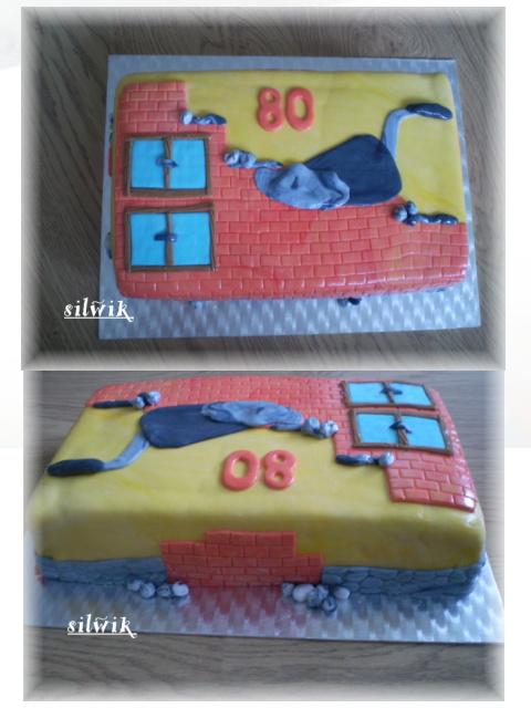 Pre murára " 80 ", torta, Netradičné torty, silwik, 1