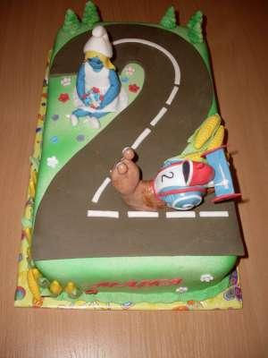 TURBO SLIMÁK mix, torta, Rozprávkové torty, Mária Vašová, 1