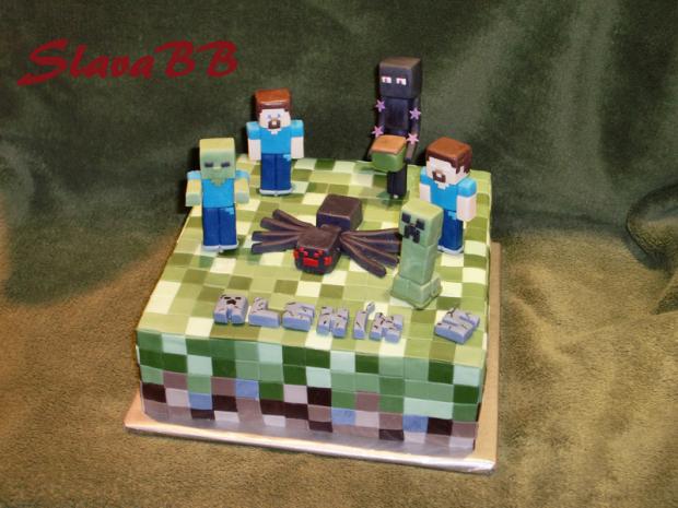 Minecraft pre Alexa - torta 310, torta, Ostané torty pre deti, slavabb, 1