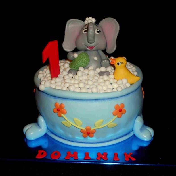 Sloník vo vani, torta, Torty so zvieratkami Sloník vo vani, torta, Torty so zvieratkami, kacena666, 1