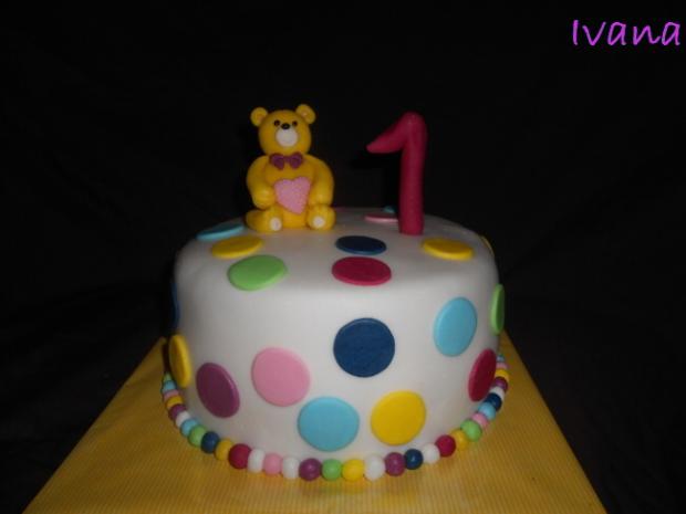 1. narodeniny s mackom, torta, Ostané torty pre deti, Ivana111111, 1