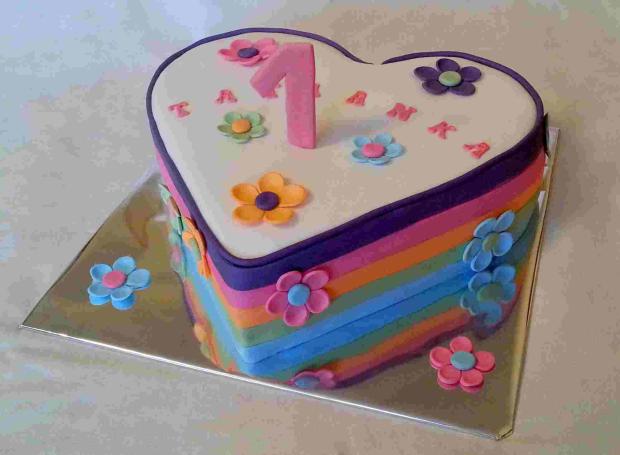 Farebné srdiečko, torta, Ostané torty pre deti, kacena666, 1