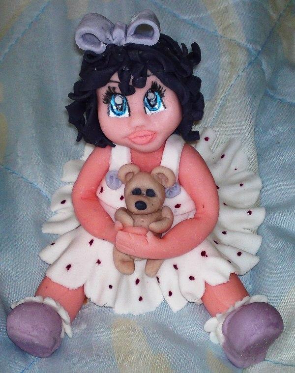Dievčatko s macíkom..., torta, Ozdoby na torty Dievčatko s macíkom..., torta, Ozdoby na torty, Mariolka, 1