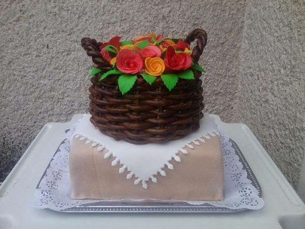 košík, torta, Narodeninové torty, Bazinka, 1