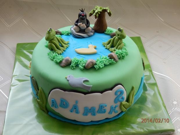 Krteček s žabkami, torta, Rozprávkové torty Krteček s žabkami, torta, Rozprávkové torty, Milinka, 1