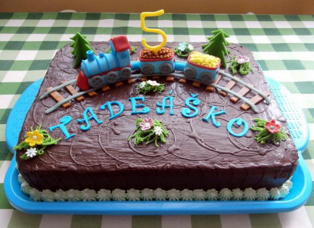 Tadeáško 5 rokov, torta, Torty autíčka, vláčiky, Táňa123, 1