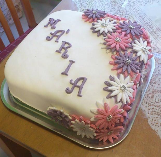 Jednoduchá kvetinová torta na meniny, torta, Narodeninové torty Jednoduchá kvetinová torta na meniny, torta, Narodeninové torty, Viktoria53, 1