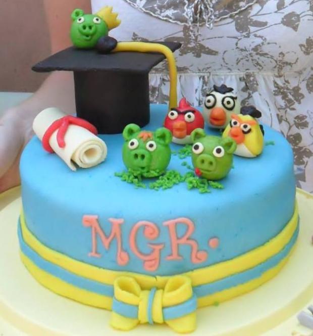 Angry birds - na promócie, torta, Torty - škola, stužková Angry birds - na promócie, torta, Torty - škola, stužková, Viktoria53, 1