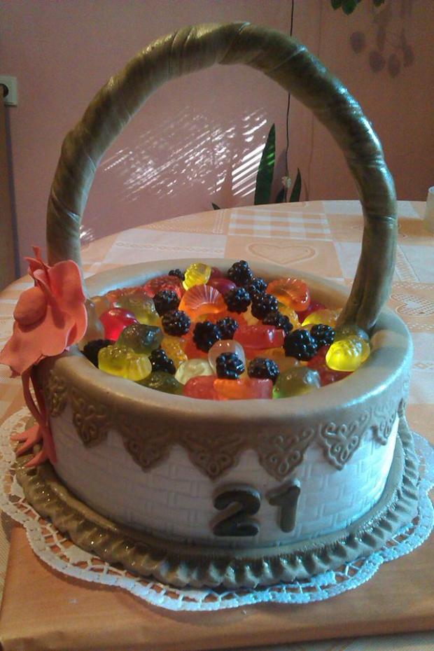 Košík s cukríkami , torta, Narodeninové torty, erikaja, 1