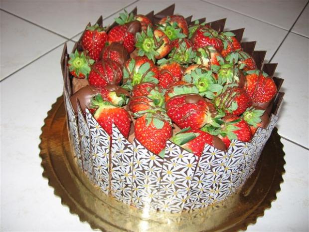 Čokoládová s jahodami, torta, Čokoládové torty Čokoládová s jahodami, torta, Čokoládové torty, lienkaS, 1