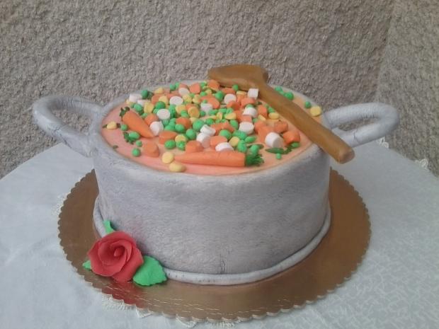 Zeleninová polievka, torta, Narodeninové torty, Bazinka, 1