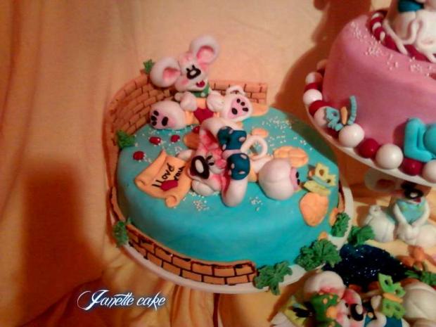 Diddl a Didllinka detail 2, torta, Rozprávkové torty, janette0207, 1