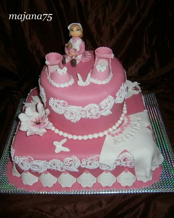 s dievčatkom, torta, Torty na krstiny s dievčatkom, torta, Torty na krstiny, majana75, 1