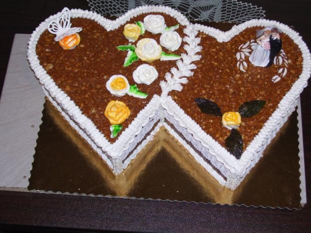 Dvojsrdce - pálený cukor, torta, Svadobné torty Dvojsrdce - pálený cukor, torta, Svadobné torty, Danval, 1
