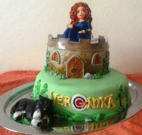 Rebelka, Merida, Brave, torta, Torty pre dievčatá, MIKINA, 1