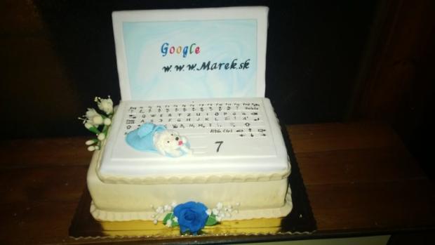 notbook, torta, Narodeninové torty, elenes, 1