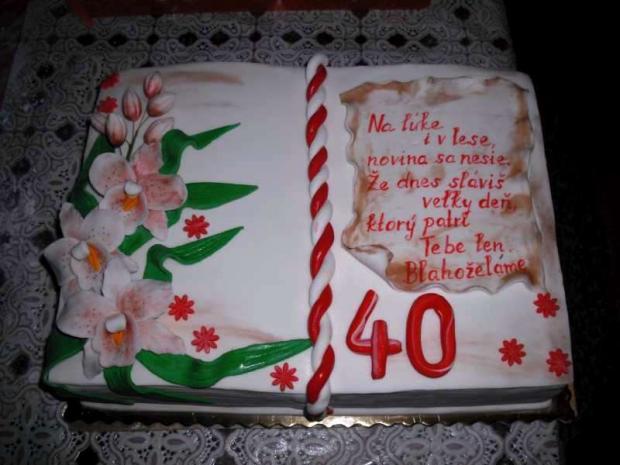 kniha s orchideami, torta, Narodeninové torty, ErikaR, 1