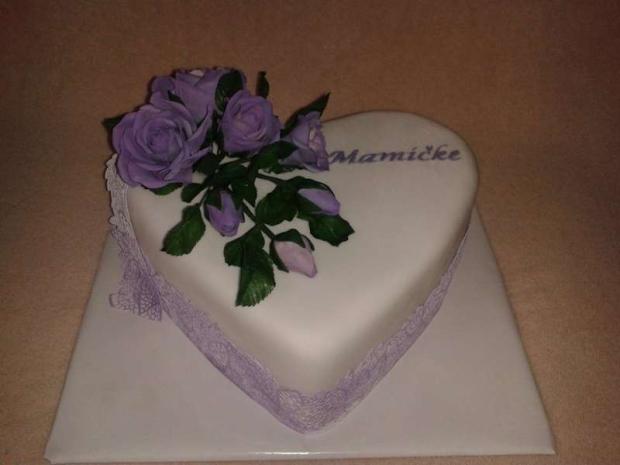 Srdiečko fialové ruze, torta, Narodeninové torty, ZuzkaM, 1