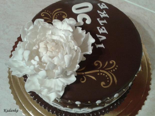 Pivónia biela, torta, Ozdoby na torty Pivónia biela, torta, Ozdoby na torty, Kadanka, 1