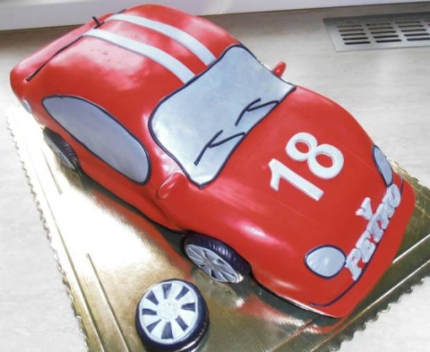 Auto športiak, torta, Narodeninové torty, JanetteD, 1