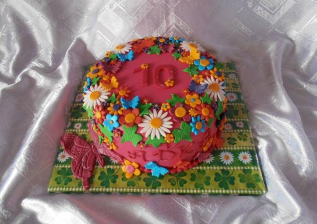 ešte jedna s kvietkami, torta, Narodeninové torty, JanetteD, 1
