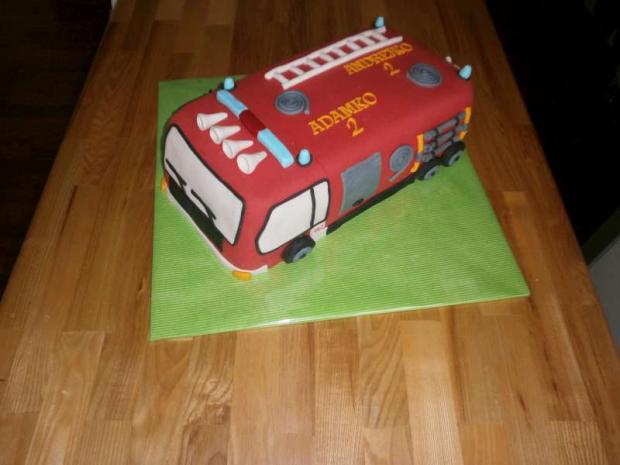 požiarnícke auto, torta, Torty autíčka, vláčiky požiarnícke auto, torta, Torty autíčka, vláčiky, lesajka, 1
