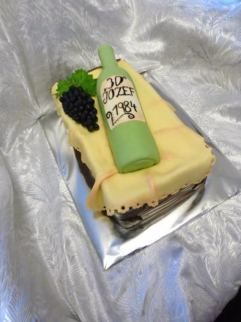 fľaša vína do tretice, torta, Narodeninové torty fľaša vína do tretice, torta, Narodeninové torty, helik00, 1