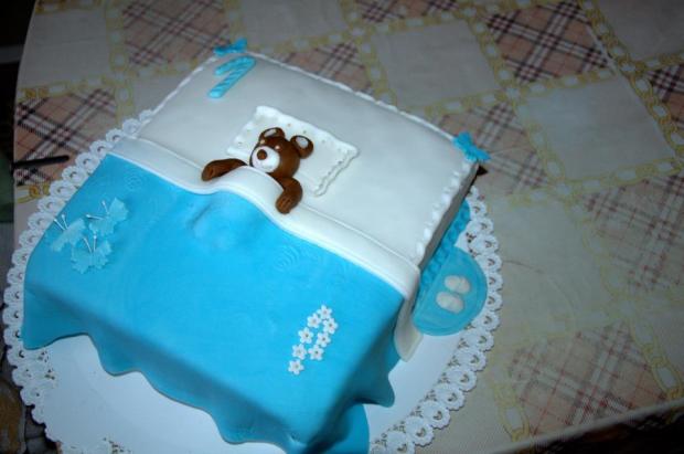 Posteľ s mackom, torta, Ostané torty pre deti, janulik24, 1