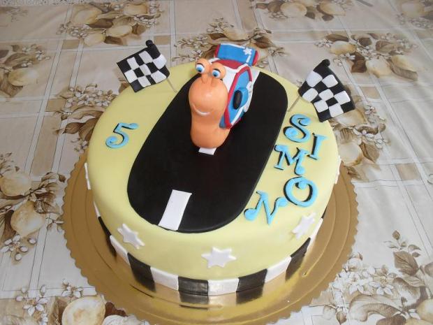 Turbo slimák, torta, Ostané torty pre deti, rozika, 1